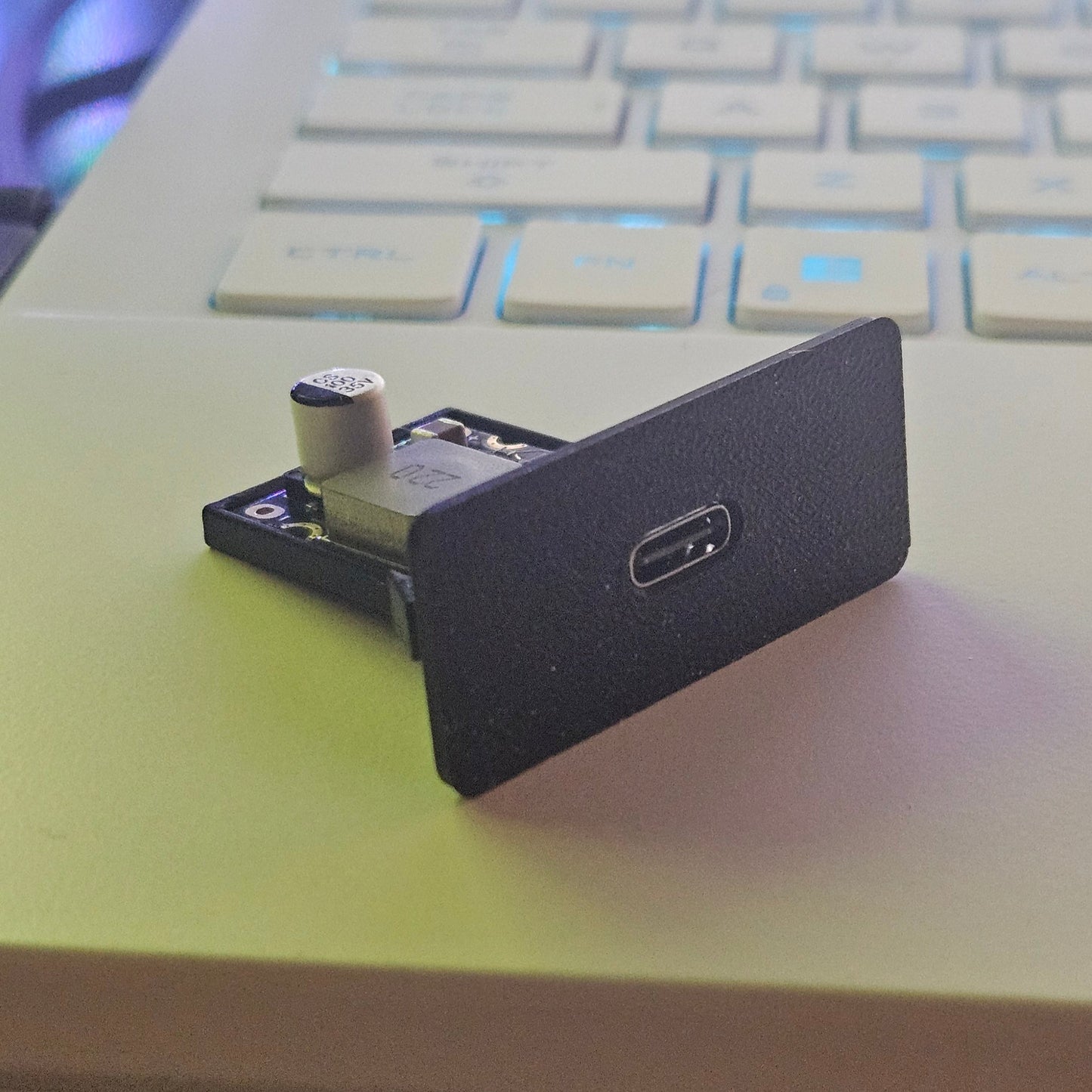 Close-up of a USB-C adapter 
