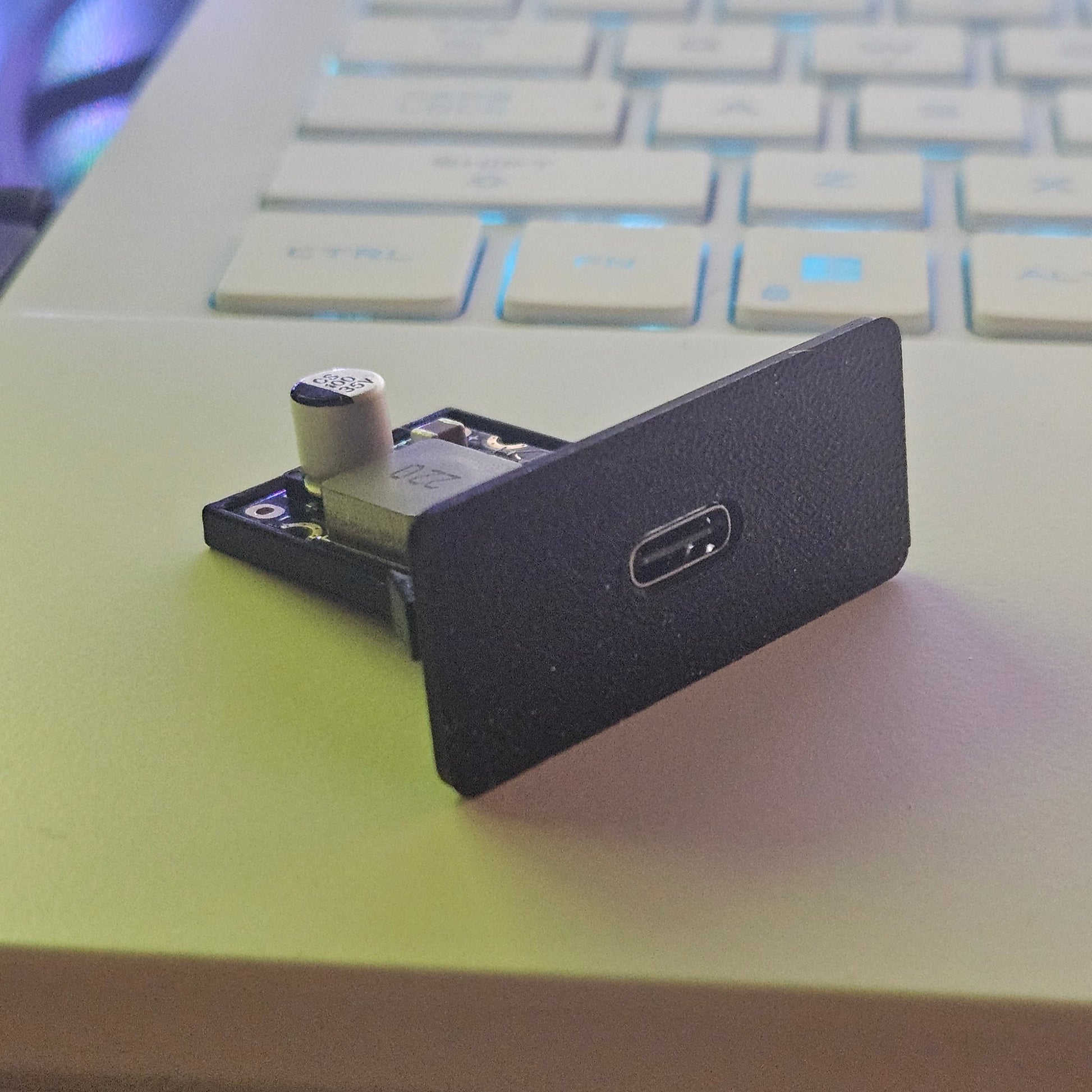 Close-up of a USB-C adapter 